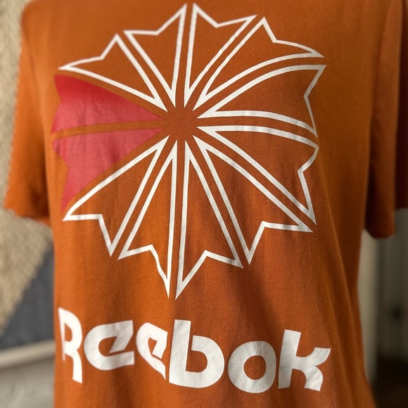 Reebok Burnt Orange 100% Cotton Graphic T-Shirt - Picture 4 of 10